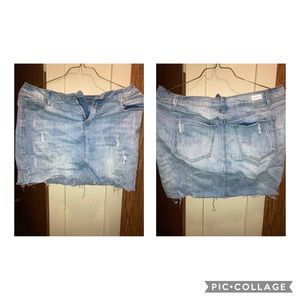Denim mini skirt